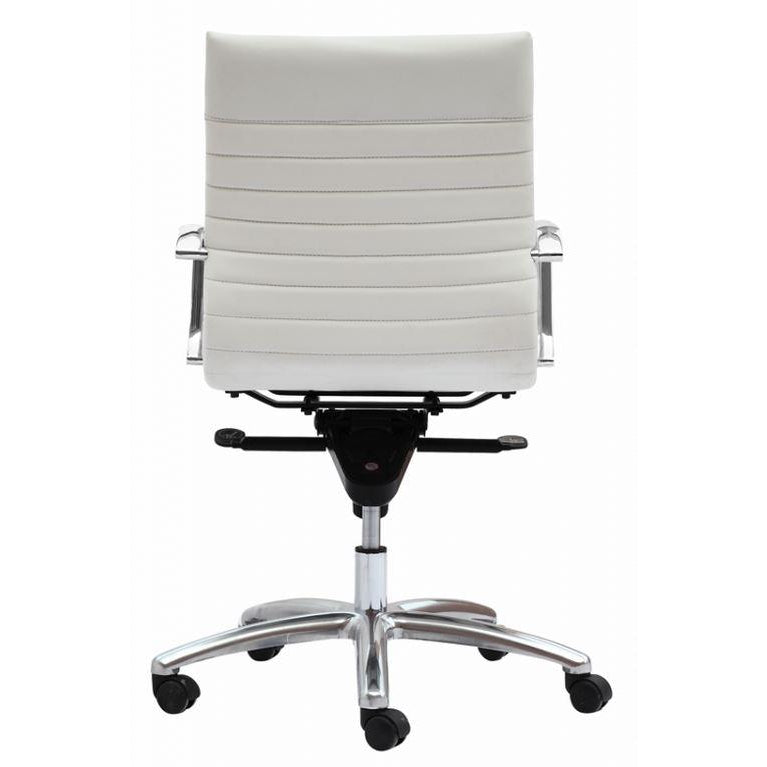 Sangui Ribbed Mid-Back Leather Chair