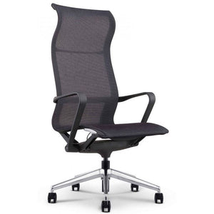 Fina High Profile Executive Mesh Chair, Black