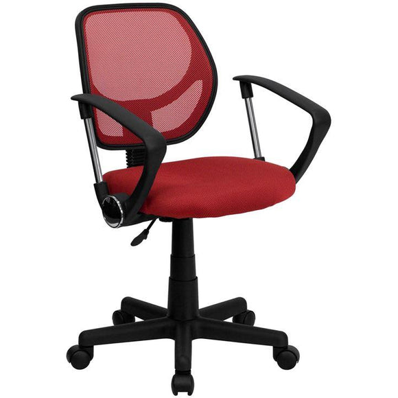 Low Back Mesh Swivel Task Office Chair with Arms