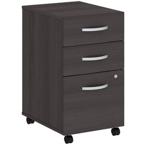Bush Business Furniture Studio C 3 Drawer Mobile File Cabinet, Storm Gray