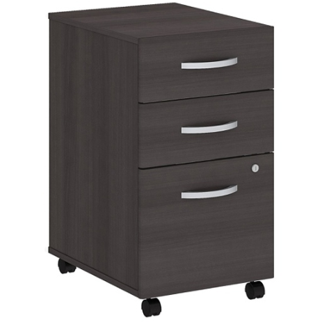 Bush Business Furniture Studio C 3 Drawer Mobile File Cabinet, Storm Gray