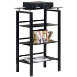 (Scratch & Dent) Realspace Outlet Lake Point Audio Rack, 38"H x 24"W x 16"D, Black