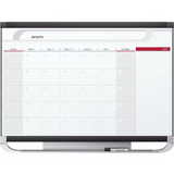 Quartet Prestige 2 Magnetic Monthly Calendar Whiteboard, 4' x 3', Mahogany Frame Item # 1261036