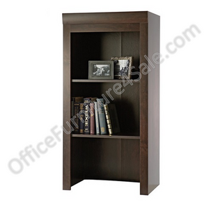 (Scratch & Dent) Sauder Outlet Office Port Collection, Library Hutch, 47 1/2"H x 23 1/4"W x 15 3/4"D, Dark Alder