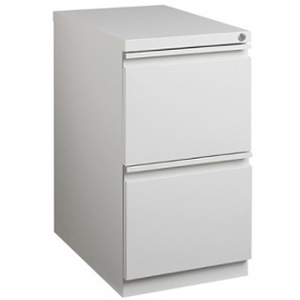(Scratch & Dent) WorkPro 20"D 2-Drawer Vertical Mobile Pedestal File Cabinet, Light Gray