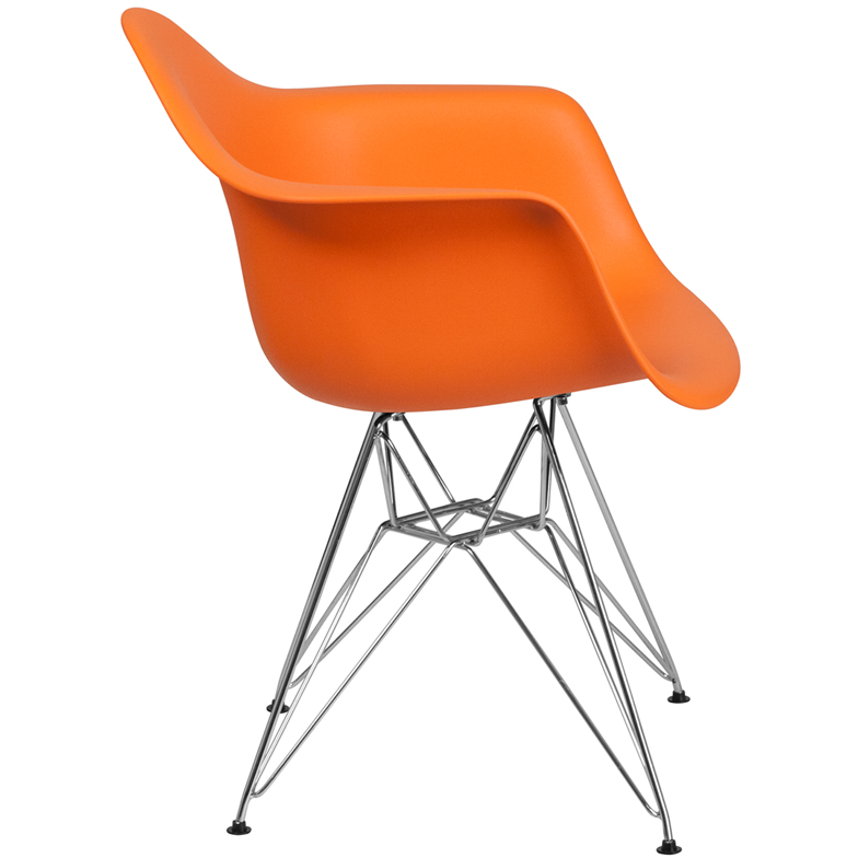 Apollonia Series Plastic Bucket Chair with Chrome Base