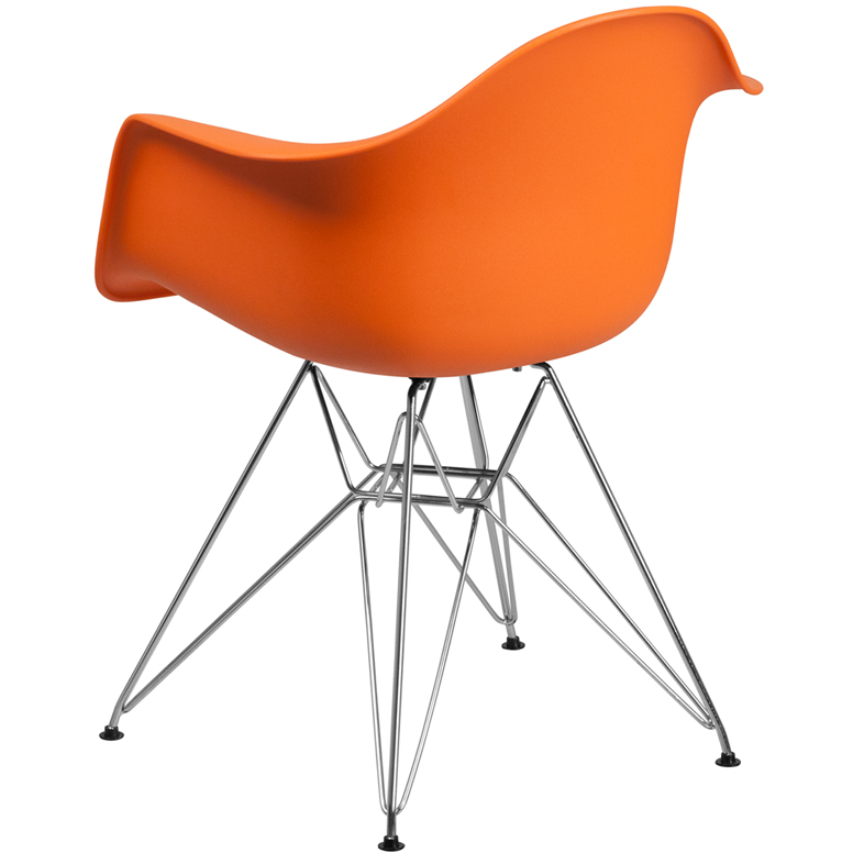 Apollonia Series Plastic Bucket Chair with Chrome Base