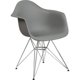 Apollonia Series Plastic Bucket Chair with Chrome Base