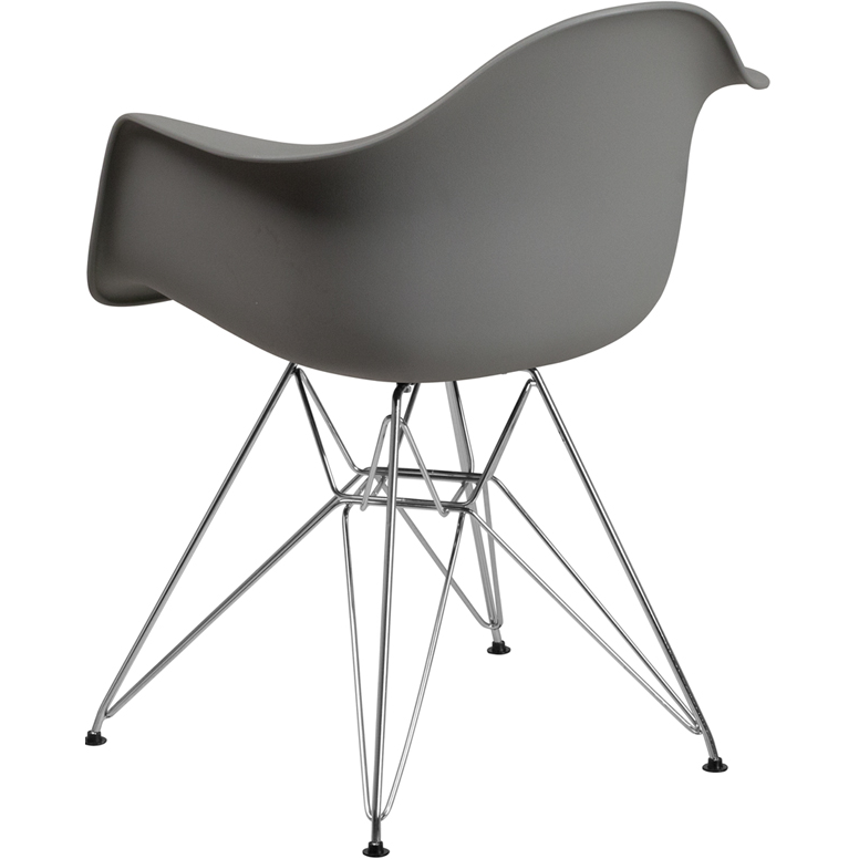 Apollonia Series Plastic Bucket Chair with Chrome Base