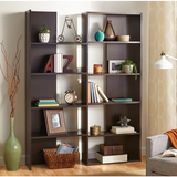 Realspace Outlet Cove Springs Expanding 5-Shelf Bookcase, Espresso