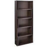 Realspace Outlet Cove Springs Expanding 5-Shelf Bookcase, Espresso