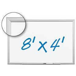 (Scratch & Dent) OF4S 3M Porcelain Magnetic Dry-Erase Board, Aluminum Frame, Silver, 96