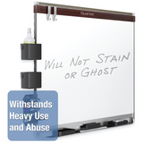 Quartet Prestige 2 DuraMax Porcelain Magnetic Whiteboard, Mahogany Frame, 72" x 48"