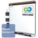 Quartet Prestige 2 DuraMax Porcelain Magnetic Whiteboard, Mahogany Frame, 72" x 48"