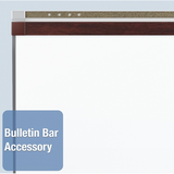 (Scratch & Dent) Quartet Prestige 2 DuraMax Porcelain Magnetic Whiteboard, Mahogany Frame, 72" x 48"