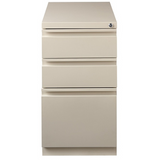 (Scratch & Dent) WorkPro 20"D 3-Drawer Vertical Mobile Pedestal File Cabinet, Putty