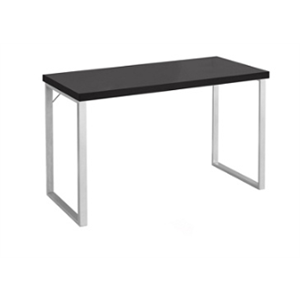 (Scratch & Dent) Monarch Specialties Contemporary MDF Computer Desk, Cappuccino/Silver