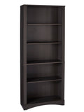 Realspace Outlet Pelingo 72"H 5-Shelf Bookcase, Dark Gray