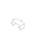 (Scratch and Dent) Bush Business Furniture 400 Series Table Desk, 60"W x 30"D, White