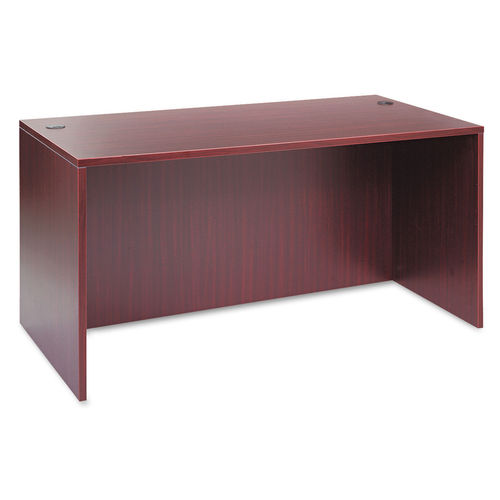 Alera Valencia Series Straight Desk Shell, Mahogany