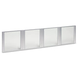 Alera Outlet Glass Door Set With Silver Frame For 72" Wide Hutch, Clear, 4 Doors/Set
