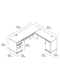 (Scratch and Dent) Bush Furniture Achieve L Shaped Desk, Warm Oak,