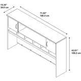 (Scratch & Dent) Bush Business Furniture Outlet Components 2 Door Hutch, 72"W, Hansen Cherry/Graphite Gray