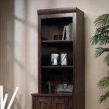 Sauder Outlet Office Port Collection, Library Hutch, Dark Alder