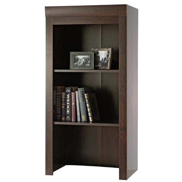 Sauder Outlet Office Port Collection, Library Hutch, Dark Alder