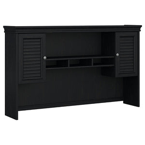 Bush Furniture Outlet Fairview Hutch for L Shaped Desk, Antique Black/Hansen Cherry