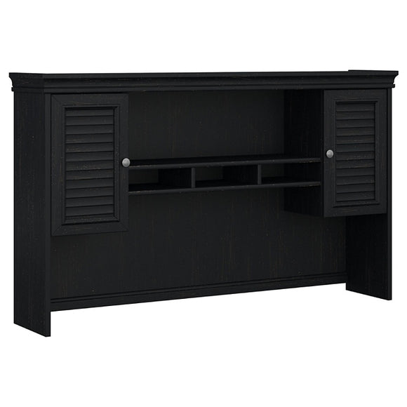 Bush Furniture Outlet Fairview Hutch for L Shaped Desk, Antique Black/Hansen Cherry