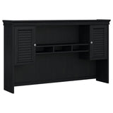 Bush Furniture Outlet Fairview Hutch for L Shaped Desk, Antique Black/Hansen Cherry