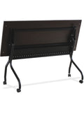 Lorell Outlet Flip Top Training Table, 60"W, Espresso/Black