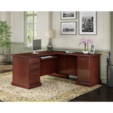 (Scratch & Dent) kathy ireland Outlet Office by Bush Business Furniture Bennington L Shaped Desk, Harvest Cherry