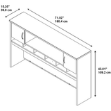 Bush Business Furniture Components 2-Door Hutch, 72"W, Mocha Cherry