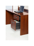 Bush Business Furniture Components 20-1/6"D Vertical 2-Drawer 3/4 Pedestal Cabinet, Hansen Cherry/Graphite Gray