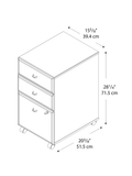 Bush Business Furniture Office Advantage 3 Drawer Mobile File Cabinet, Pewter/Pewter, Standard Delivery