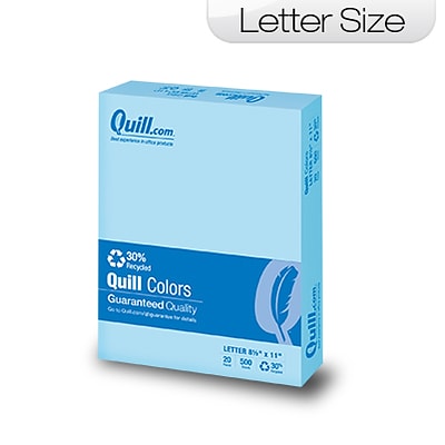 (Open Ream) Quill Colored Paper, 8.5 x 11