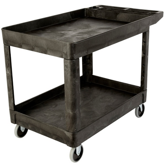 (Scratch & Dent) Rubbermaid Commercial Heavy-Duty 2-Shelf Utility Cart, 33 1/4
