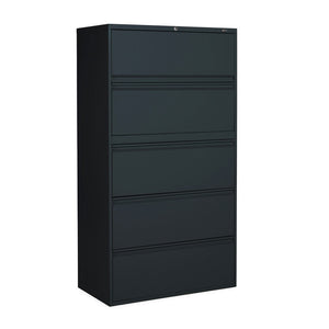 Teknion 5-Drawer 36"W Lateral File Cabinet, Brown  (Used)