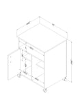 (Scratch and Dent) South Shore Axess Printer Cart, Pure Black