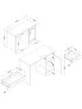 (Scratch & Dent) South Shore Axess Small Desk With Storage, Pure White