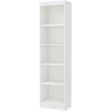 (Scratch and Dent) South Shore Axess 5-Shelf Narrow Bookcase, Pure White