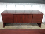 Pre-Owned 72" Mahogany Desk and Credenza Set