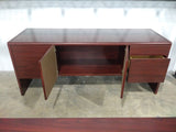 Pre-Owned 72" Mahogany Desk and Credenza Set