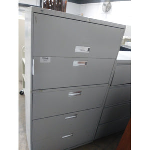 Pre-Owned Hon 36" Wide 5 Drawer Lateral File, Light Putty