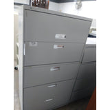 Pre-Owned Hon 36" Wide 5 Drawer Lateral File, Light Putty