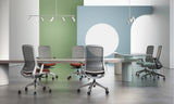 Stella Executive Ergonomic High-Back Mesh Chair with Headrest, Champagne