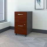 (Scratch & Dent) Bush Furniture 2 Drawer Mobile File Cabinet, Cherry/Gray