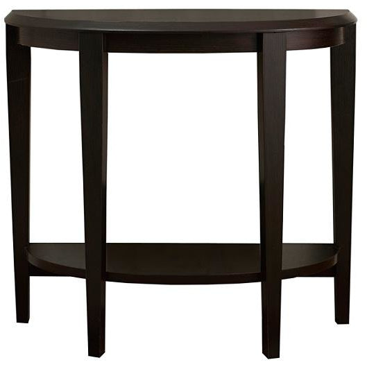 Monarch Specialties Console Table, Crescent, Cappuccino